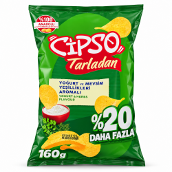 CİPSO TARLADAN YOĞURT MEVSİM YEŞİLLİKLERİ AROMALI CİPS 160GR