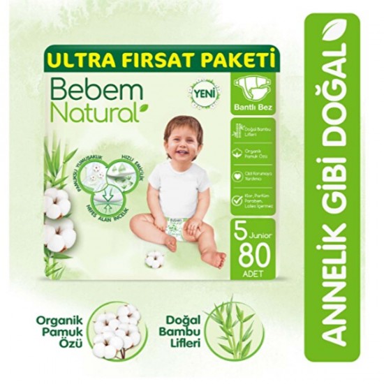 Bebem BEBEM NATURAL ULTRA FIRSAT JUNIOR 5 NO 80 ADET - 8690536836284
