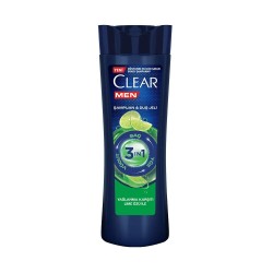 CLEAR MEN ŞAMPUAN DUŞ JELİ 3 İN 1 YAĞLANMA KARŞITI LİME ÖZÜ 350 ML