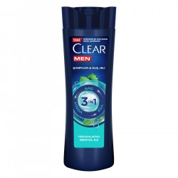 CLEAR MEN 3 İN 1 ŞAMPUAN DUŞ JELİ FERAHLATICI MENTOL ETKİSİ 350ML