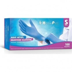 HASPET MAVİ NİTRİL MUAYENE ELDİVENİ SMALL 100 ADET MDMNS-01
