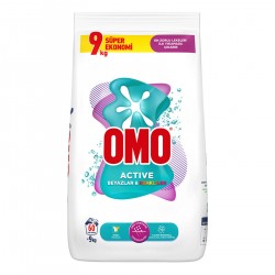 OMO ACTİVE RENKLİLER VE BEYAZLAR TOZ ÇAMAŞIR DETERJANI 9 KG
