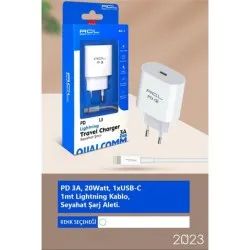 ACL LIGHTNING L3 HIZLI DUVAR SARJ ALETİ PD 3.4A 25WATT