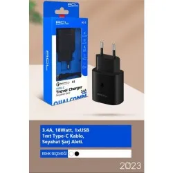 ACL USB-C WİRED 3.4A H2 DUVAR HIZLI SARJ ALETİ 18 WATT