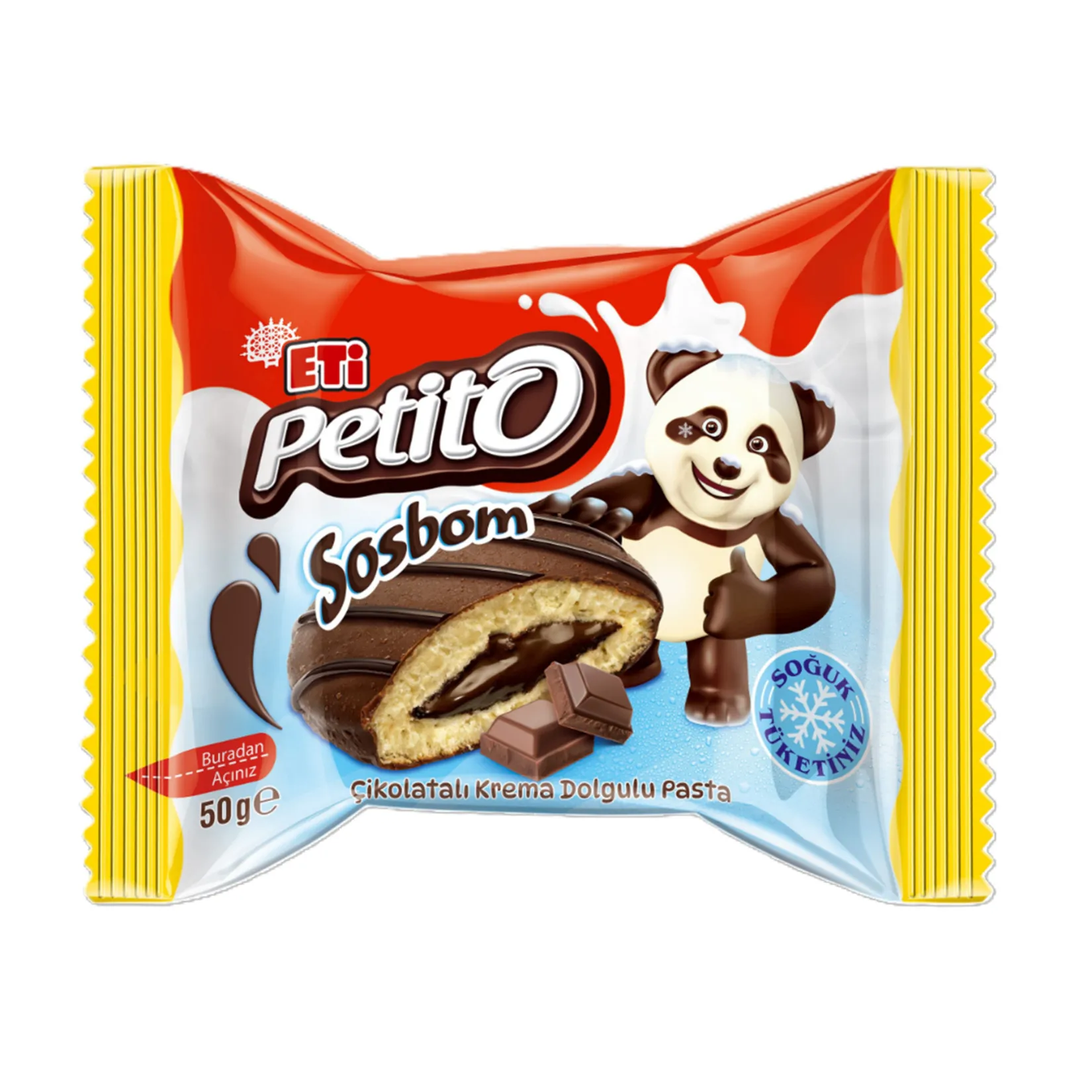 ETİ PETİTO SOSBOM SÜTLÜ KREMALI DOLGULU PASTA 50GR