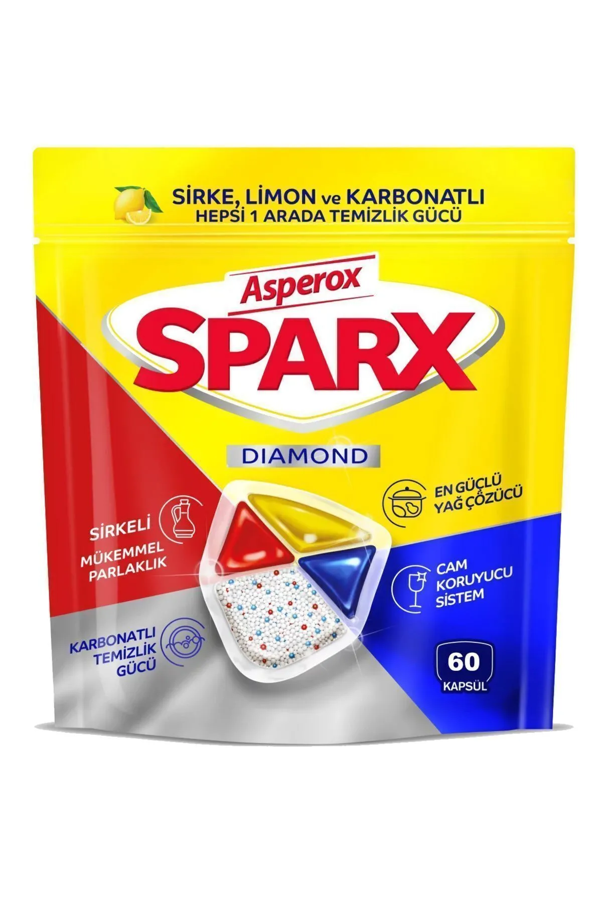ASPEROX SPARX DIAMOND BULAŞIK MAKİNE TABLETİ 60 KAPSÜL